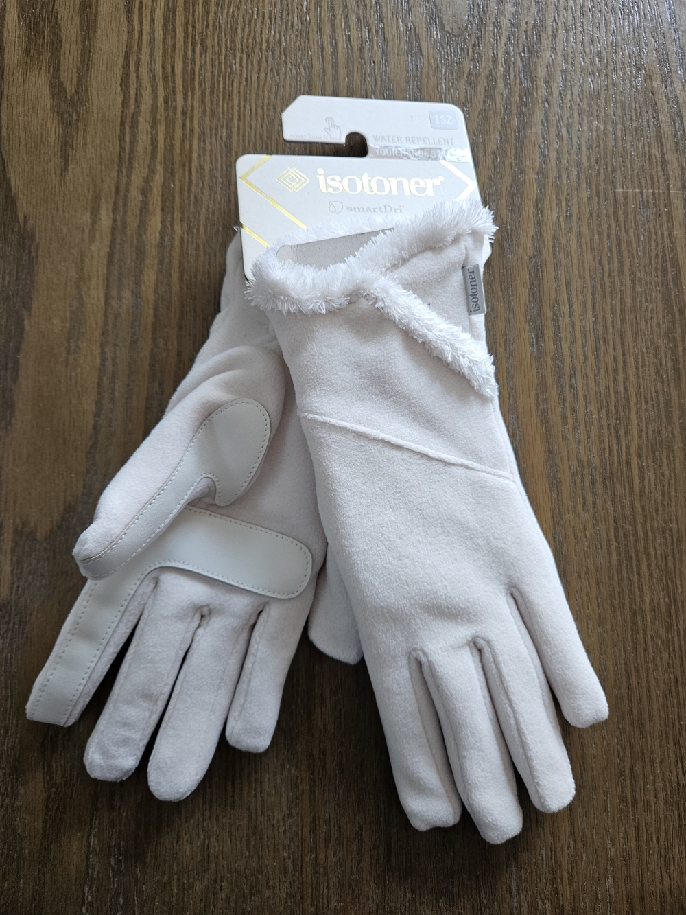 Isotoner Cozy Winter Gloves in Ivory White